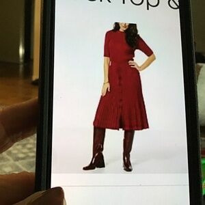 2-piece Mock neck top & skirt set